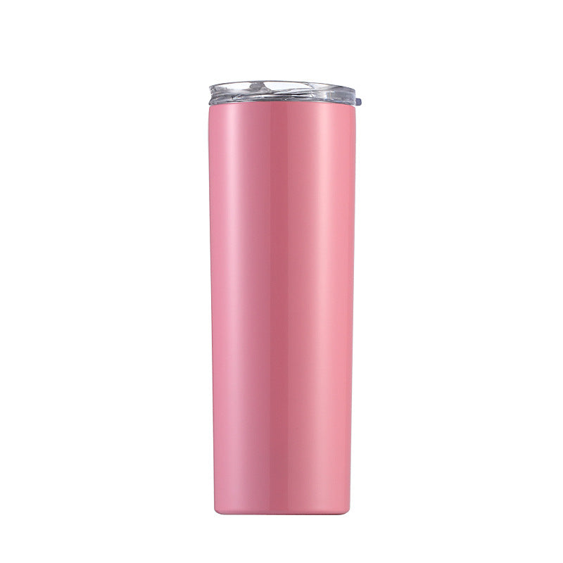 HONGZHAN 20oz Skinny Tumbler, Stainless Steel Insulated Slim Tumbler with Lid, Reusable Double Wall Travel Coffee Mug, Durable Powder Coated Travel Water Cup
