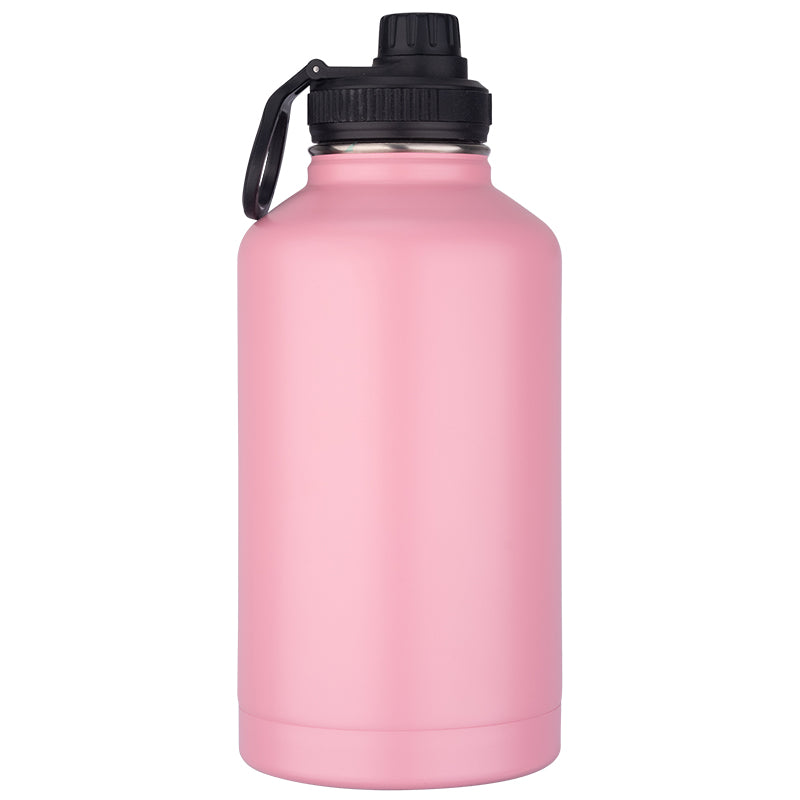 Vacuum Insulated Sport Bottle - Stainless Steel, Double-Walled, Wide Mouth Leak-Proof Thermal Flask for Hot & Cold Drink, Traveling, Sports & Outdoors  64oz