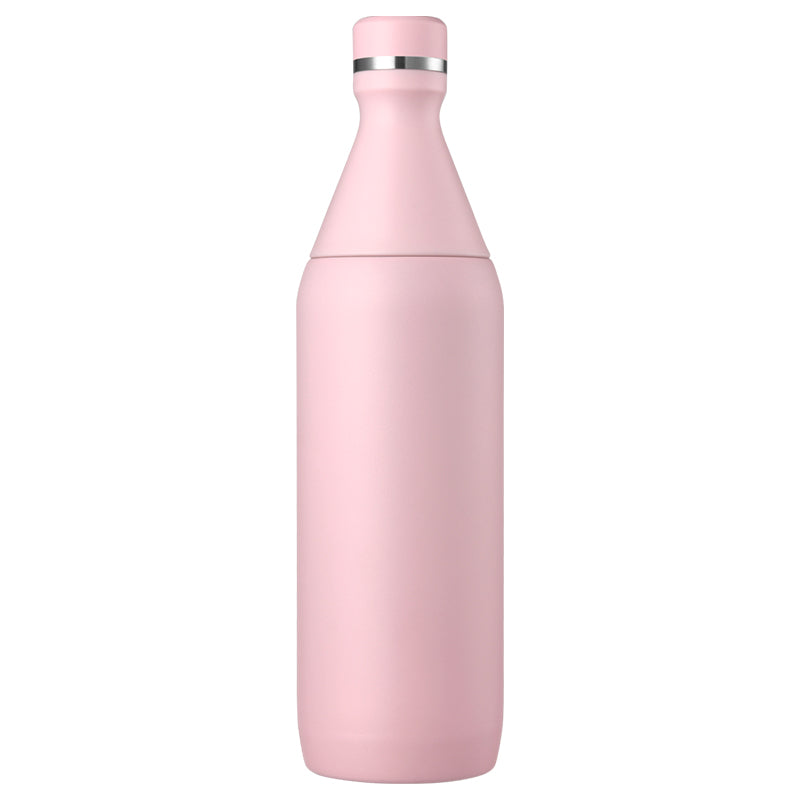 HONGZHAN All Day Slim Bottle 20 oz | Leakproof Twist on Lid | Slim Design for Travel and Gym | Insulated Stainless Steel Water Bottle | BPA-Free