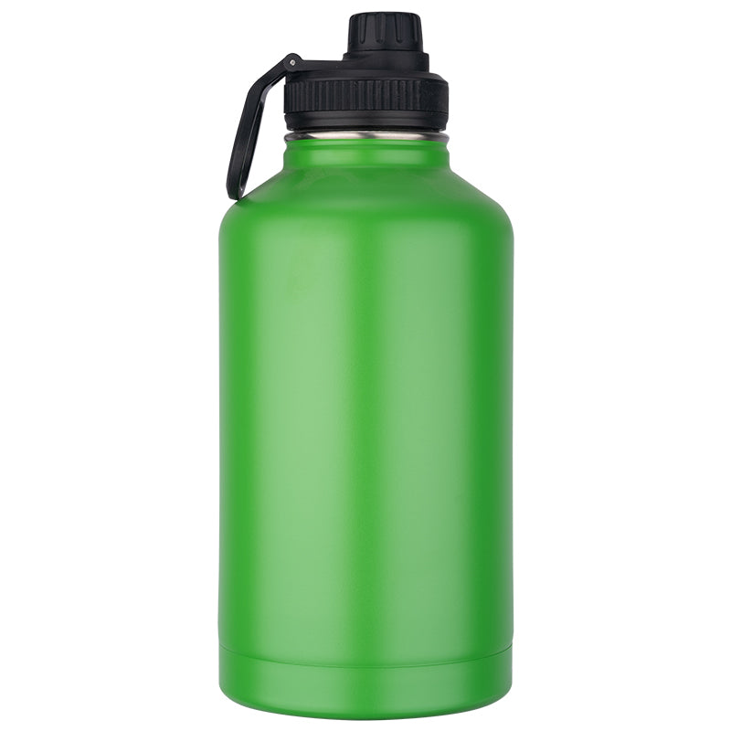 Vacuum Insulated Sport Bottle - Stainless Steel, Double-Walled, Wide Mouth Leak-Proof Thermal Flask for Hot & Cold Drink, Traveling, Sports & Outdoors  64oz